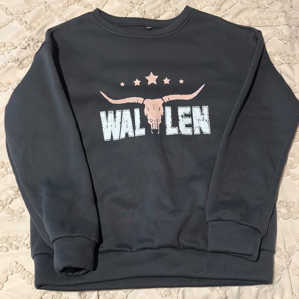 Black Morgan Wallen Crew-Neck
